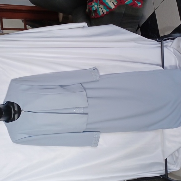 Jessica Howard Mother of the Bride/Groom 2 pc set, blueish/greenish gray - Picture 1 of 8